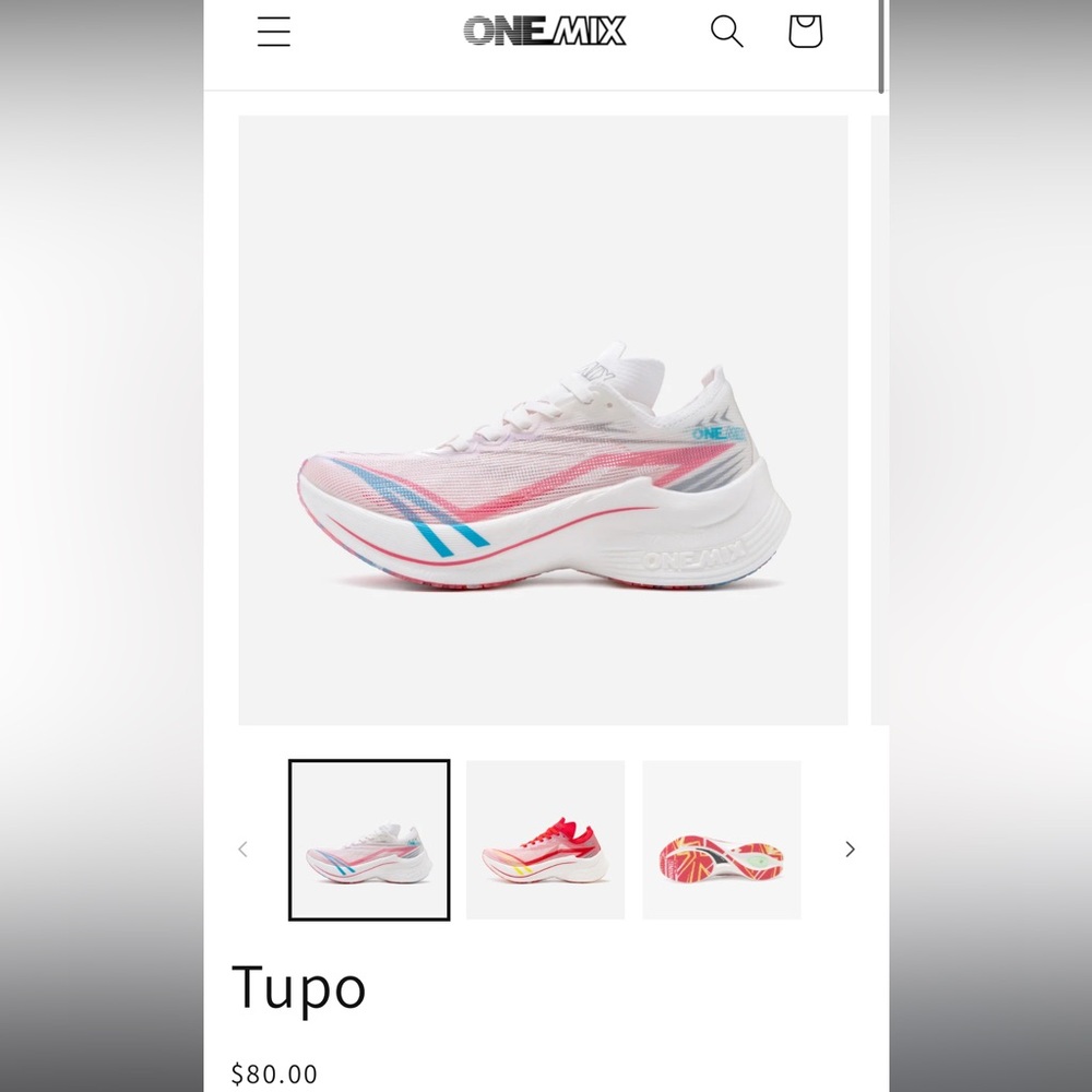 OneMix White and Pink Running Shoes